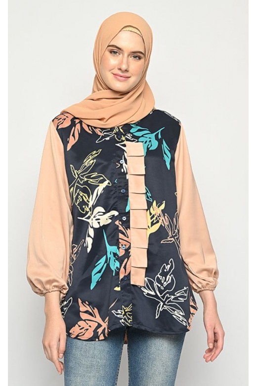 Julia Blouse Flora Pleat